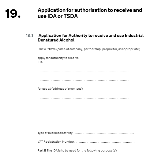 IDA license application